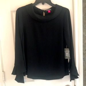 New Vince Camuto women Blouse Size XS Black